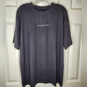 NWOT Zyia Men's Active Tee Charcoal grey Size Large